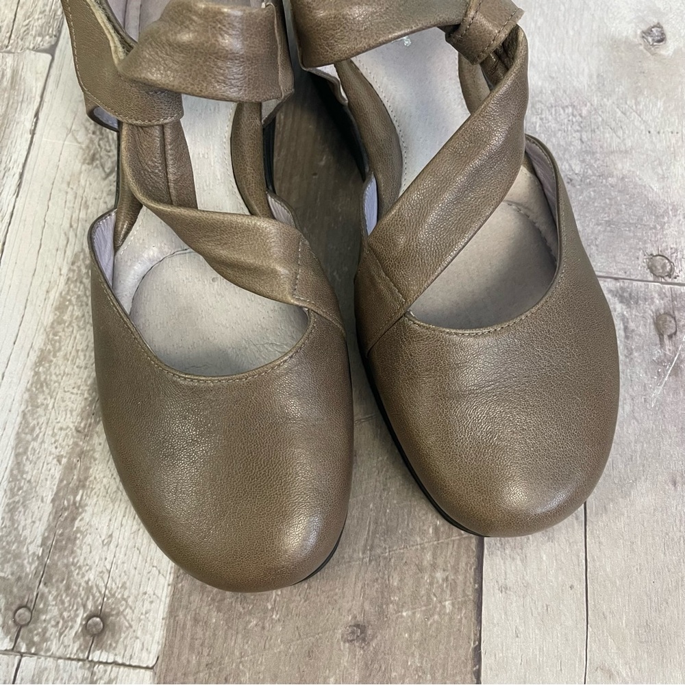 BeautiFeel Pleasure Mary Jane Leather Flats Comfort Shoes Gray 44233 - Picture 5 of 13